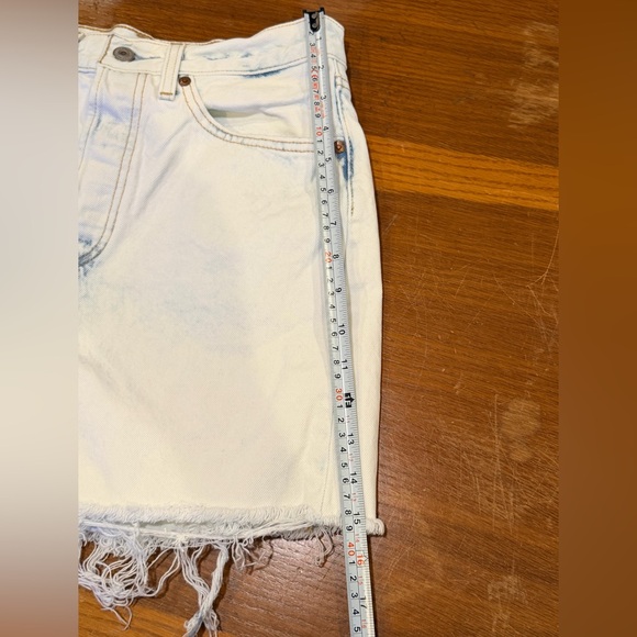 Levi's 501 ‘81 Stone Washed Cutoff Frayed Hem Jean Shorts red tab Big E 2010or18 - Picture 9 of 12